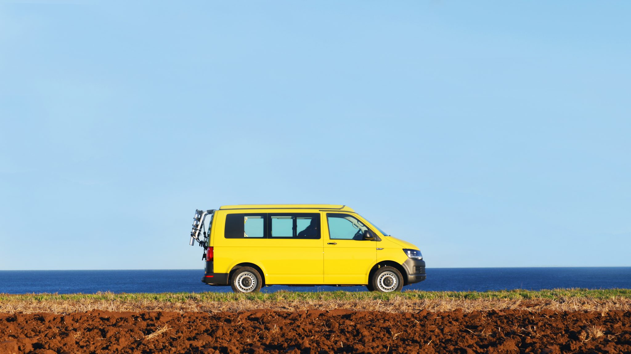 T6.1 VW Transporter camper near Jerba Campervans workshop in Scotland. T6.1 VW Transporter camper near Jerba Campervans workshop in Scotland.