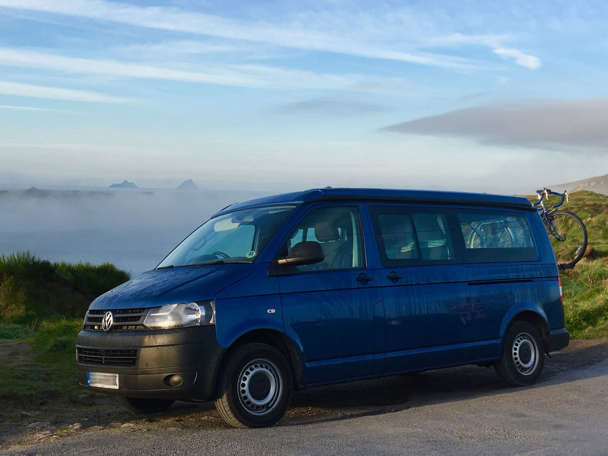 Blue T5 campervan
