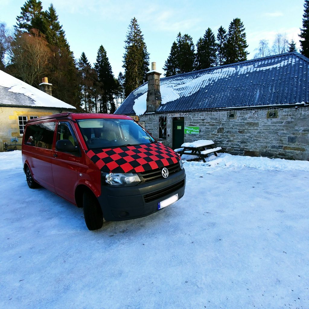 campervan in the snow