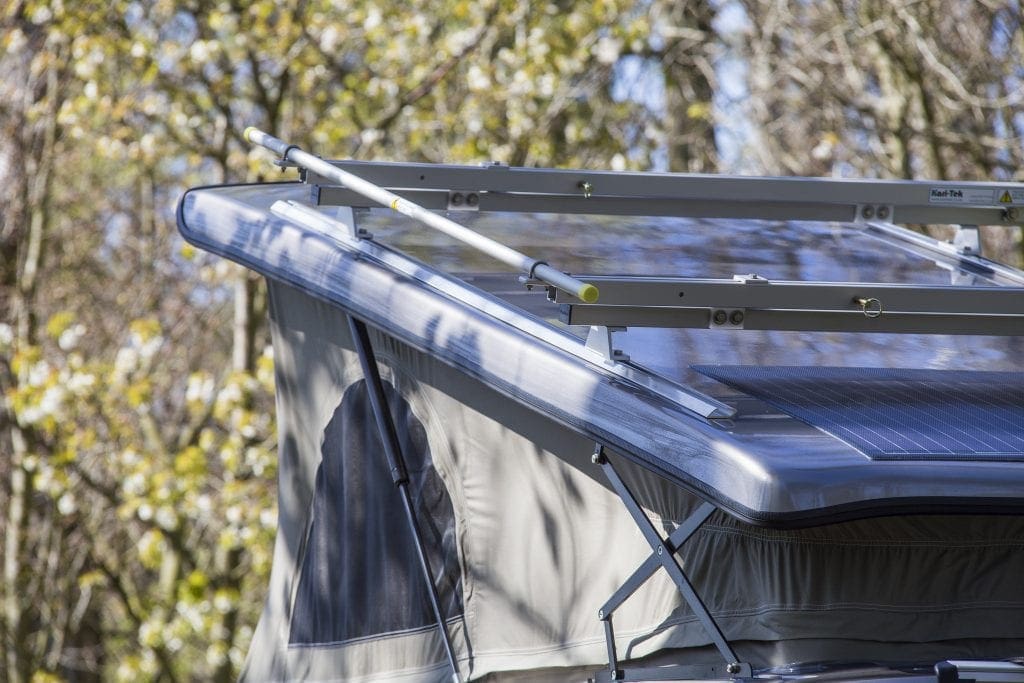 Campervan Pop Top Roof with a solar panel - bigger view