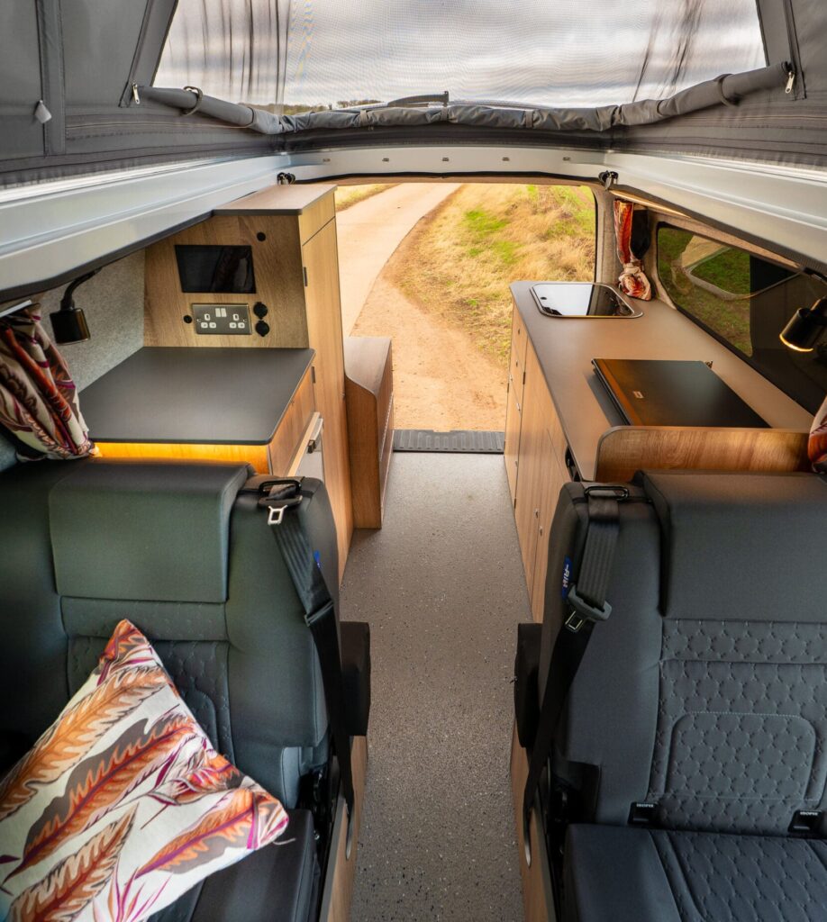 Campervan Layout Sanna in Jerba Campervans Workshop in Scotland