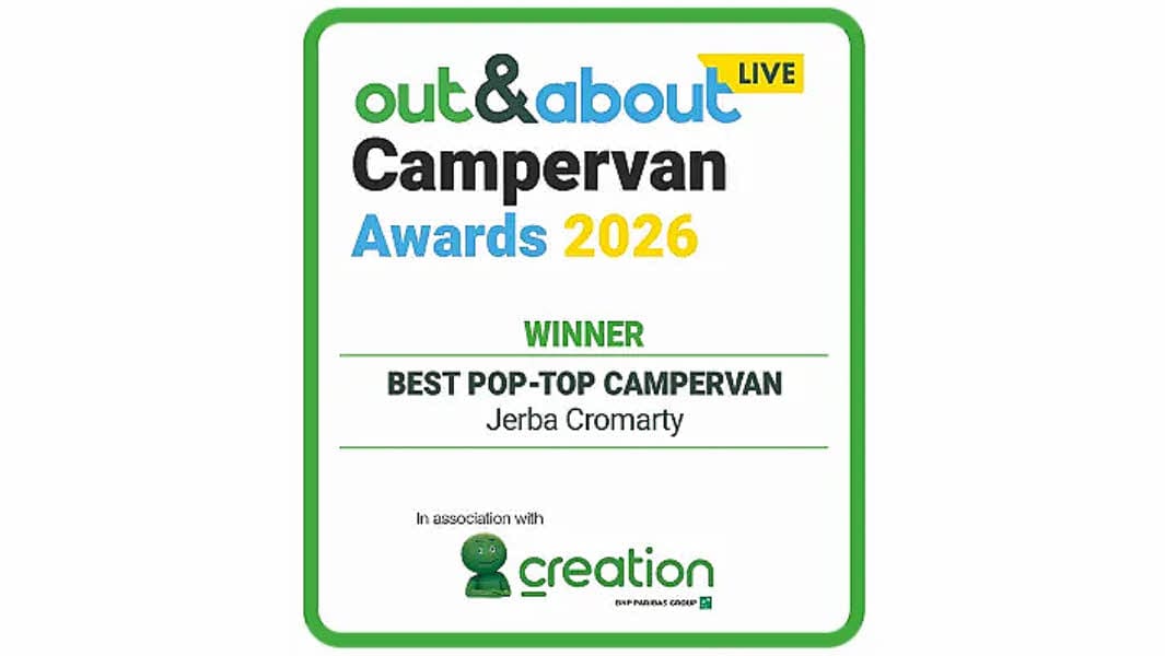 Jerba Campervans wins award for best pop top campervan 2026.