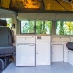 Campervan Interior - Big windows and terrano cupboards