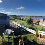 Camping in a Blue 2017 VW Transporter T6 Jerba Cromarty Campervan, 16,500 miles.