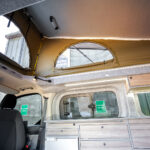 Roof Bed of a White 2026 Ford Transit Custom Campervan Jerba Tiree, 5000 Miles.