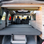 The Boot of a White 2026 Ford Transit Custom Campervan Jerba Tiree, 5000 Miles.