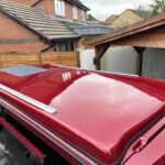 Solar Panel of a Red VW Transporter T6.1 Campervan Jerba Sanna, 19,000 miles.