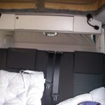 Belted Seats of a Blue 2018 VW T6 Transporter Tiree Campervan, 43,500 Miles.