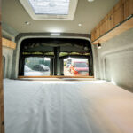 Double Bed of a 2024 MWB VW Crafter Jerba Campervans Harris Layout, 1,800 miles.
