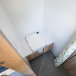 Cassette Toilet of a 2024 MWB VW Crafter Jerba Campervans Harris Layout, 1,800 miles.