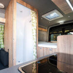 Full Shower of a 2024 MWB VW Crafter Jerba Campervans Harris Layout, 1,800 miles.
