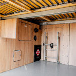 Rear Garage of a 2024 MWB VW Crafter Jerba Campervans Harris Layout, 1,800 miles.