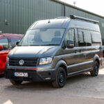 Front Side of a 2024 MWB VW Crafter Jerba Campervans Harris Layout, 1,800 miles.