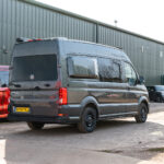 Rear Side of a 2024 MWB VW Crafter Jerba Campervans Harris Layout, 1,800 miles.
