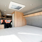 Rooflight of a 2024 MWB VW Crafter Jerba Campervans Harris Layout, 1,800 miles.