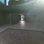 Under Rear Seats of a Blue VW Transporter T5 2011 Campervan Conversion, 94000 miles.