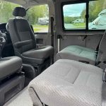 Front seats of a Beige 2013 VW Transporter T5 LWB Campervan, 87,000 Miles.