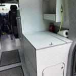 Rear Storage of a Grey 2016 VW Transporter T6 Jerba Campervan LWB, 53,500 Miles.