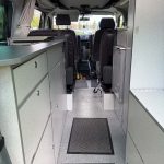 Rear Layout of a Grey 2016 VW Transporter T6 Jerba Campervan LWB, 53,500 Miles.