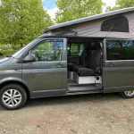 Passenger Side of a Grey 2016 VW Transporter T6 Jerba Campervan LWB, 53,500 Miles.