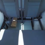 Under Seat Storage of a Grey 2019 VW T6 Transporter LWB Jerba Campervan, 56,250 Miles.