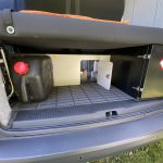 Additional Storage of a Grey 2019 VW T6 Transporter LWB Jerba Campervan, 56,250 Miles.