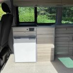 Rear Layout of a Grey 2021 VW T6.1 Transporter Campervan, Jerba Cromarty, 20000 Miles.